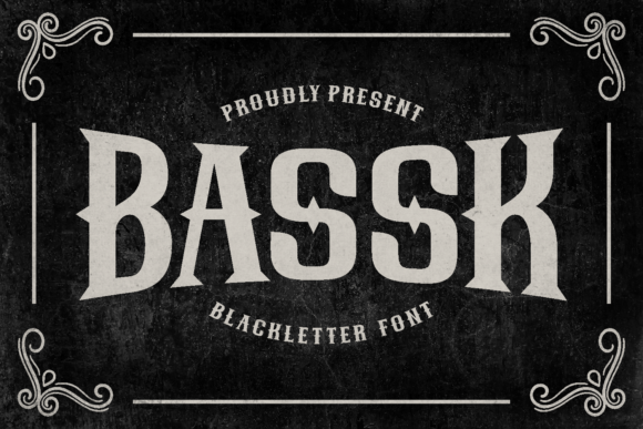 Bassk: A Clean Blackletter Font for Vintage Branding