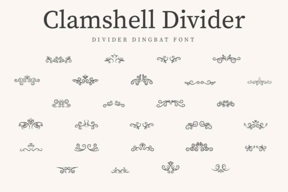 Clamshell Divider Font for Campaign Design