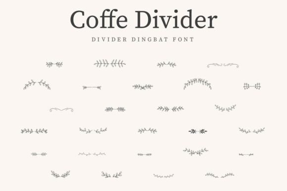Coffe Divider Font for Web Design Projects