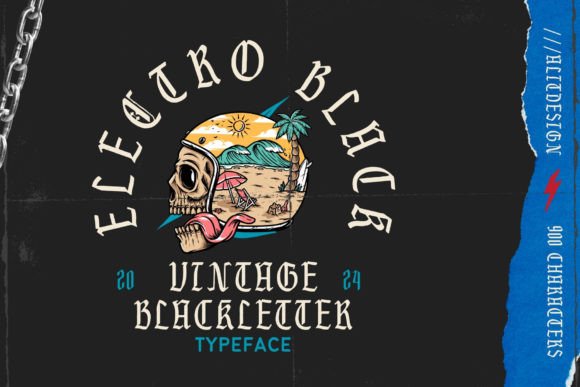 Electro Black Font for Handmade and Commercial Projects