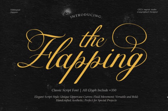 Flapping Font for Web Design: A Vintage Touch with Modern Appeal