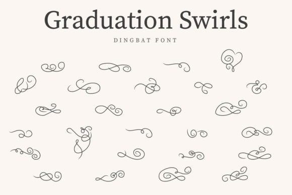 Graduation Swirls: A Vintage Font for Professional Branding