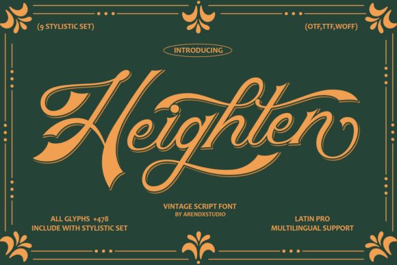 Heighten: A Timeless Script Font for Handmade Creations