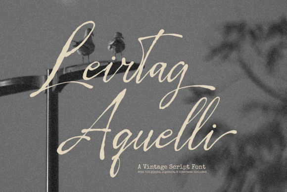 Leirtag Aquelli Font for Handmade Creations
