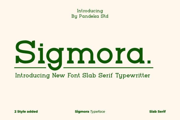 Sigmora – A Timeless Slab Serif Font for Modern Typography