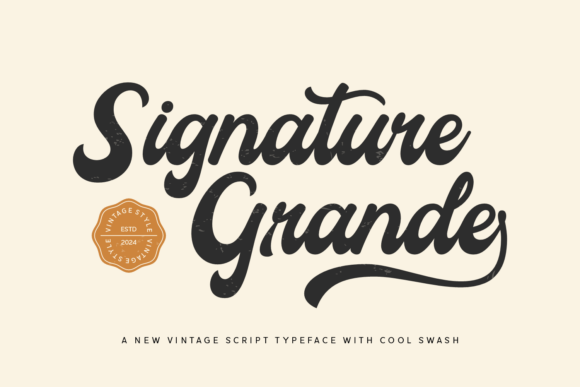 Signature Grande: A Stylish Script Font for Editorial Design