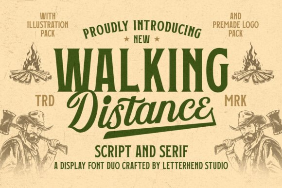 Walking Distance: A Vintage Font Duo for Timeless Branding